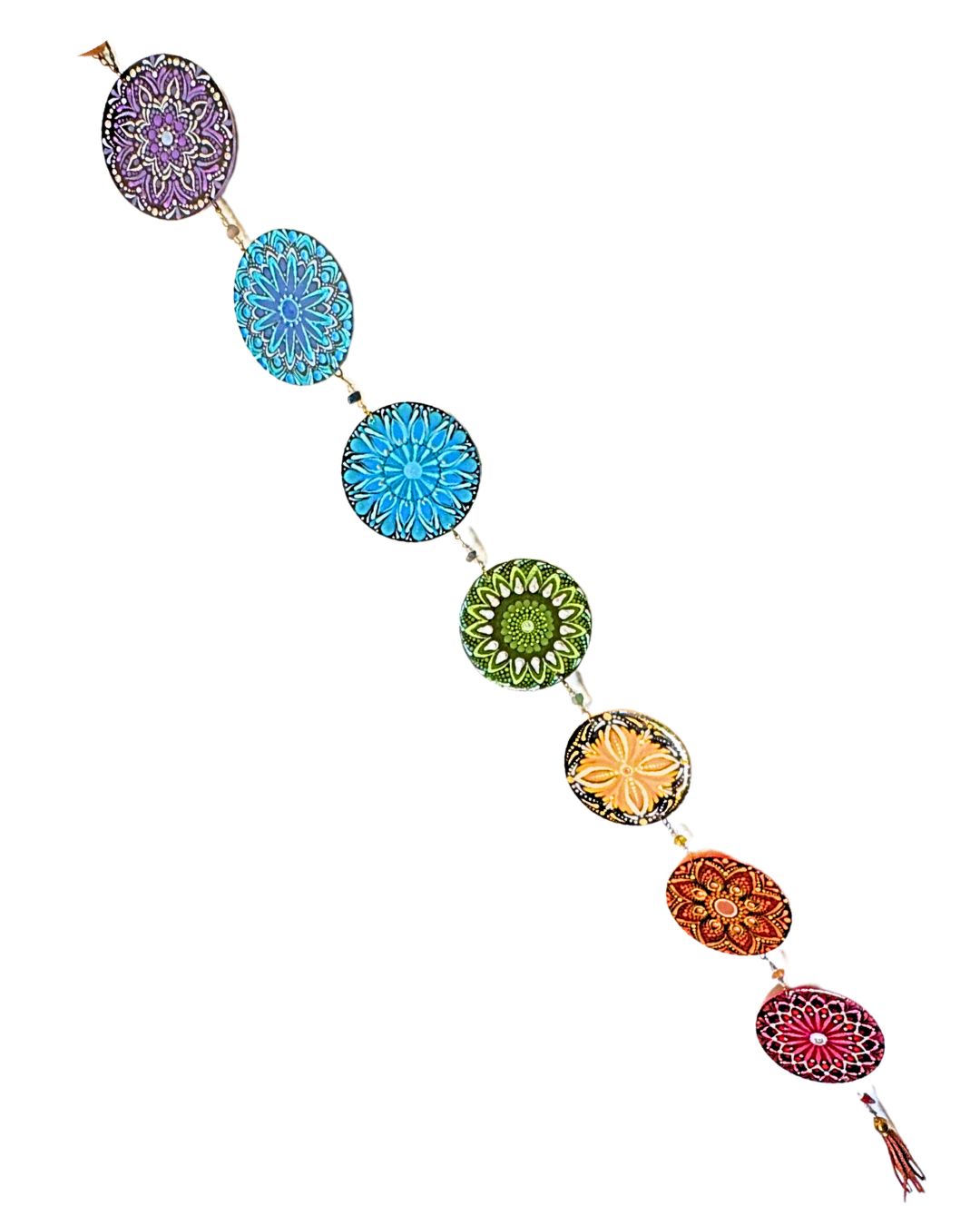 Móbile Decorativo 7 Chakras Resinados – Arte, Energia e Proteção