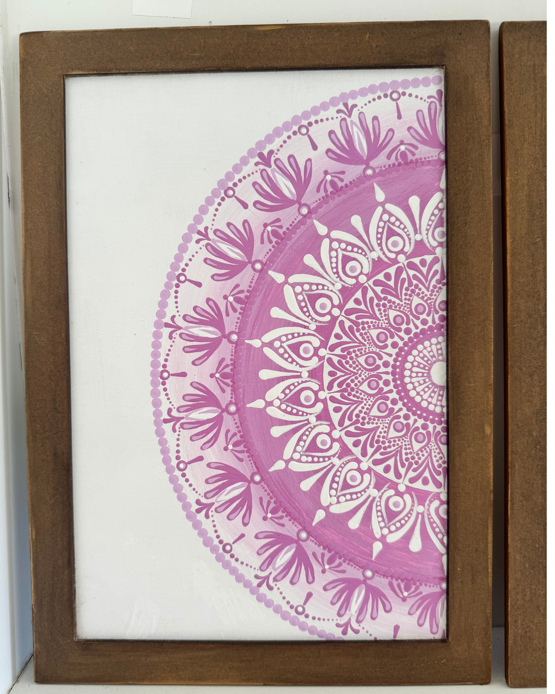 Duo de Quadros Mandala Rosa