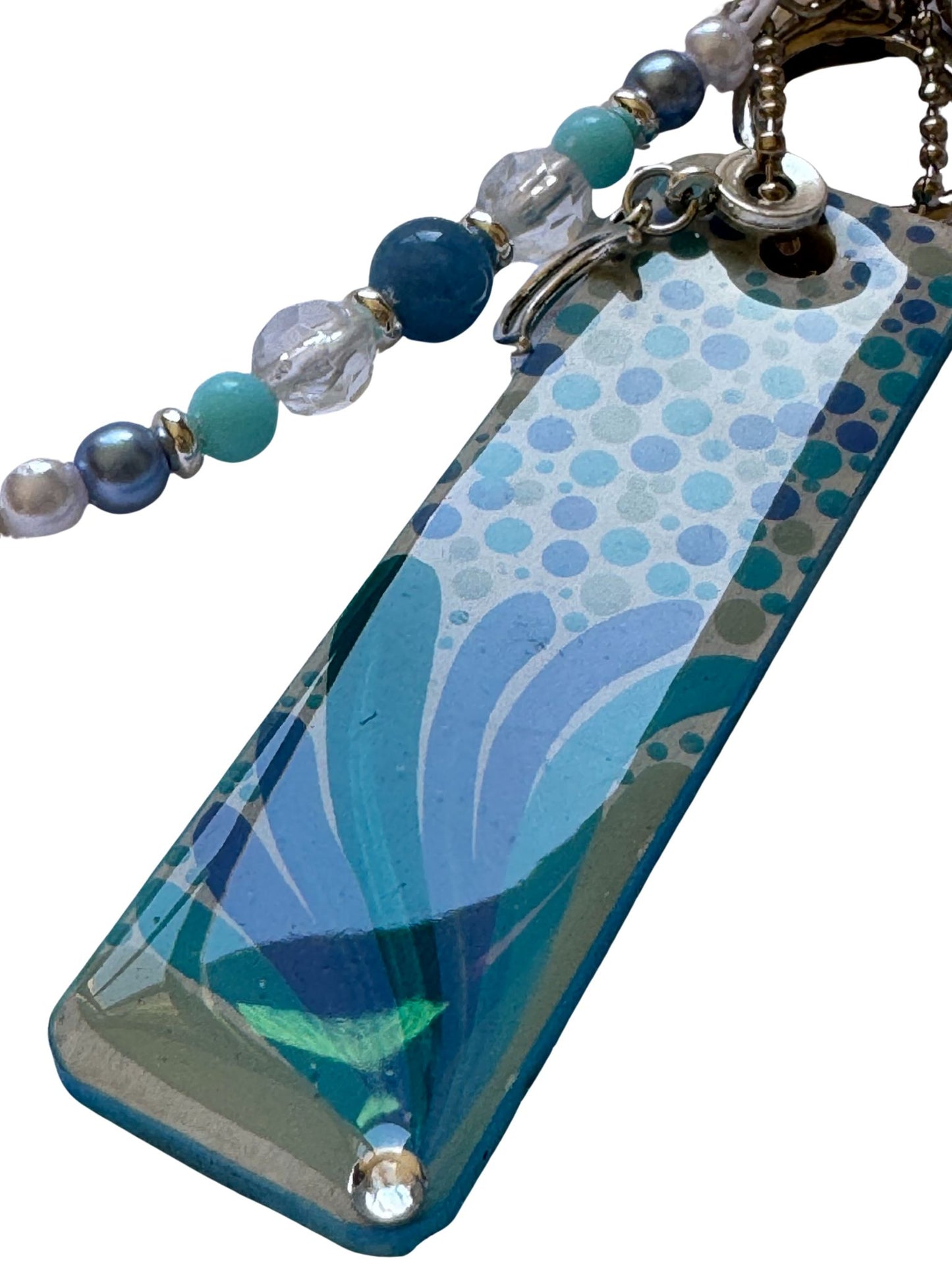 Chaveiro Mandala Azul – Lua e Serenidade