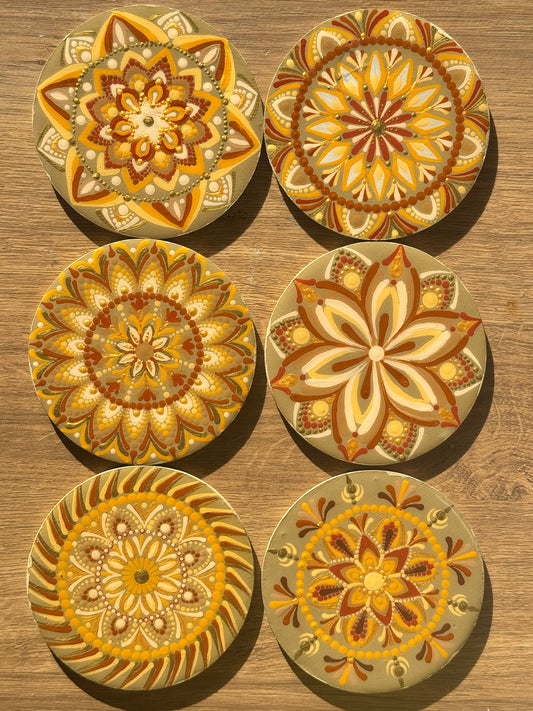 Conjunto Porta-Copos Mandala – Luz do Sertão