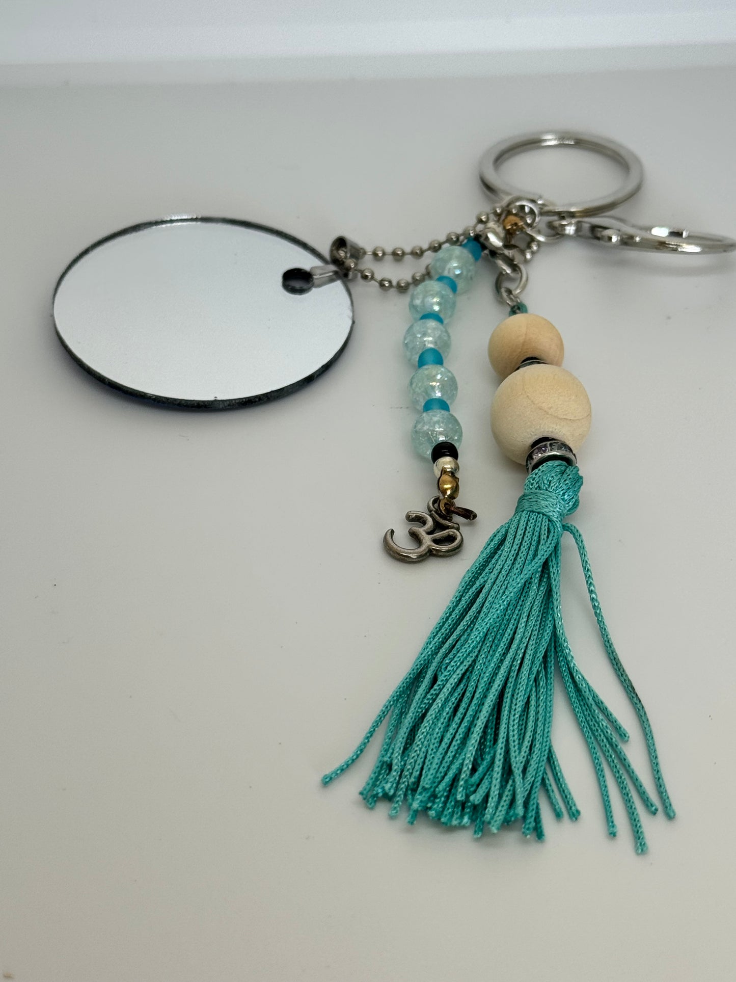 Chaveiro Olho Grego com Tassel Azul – Proteção e Estilo
