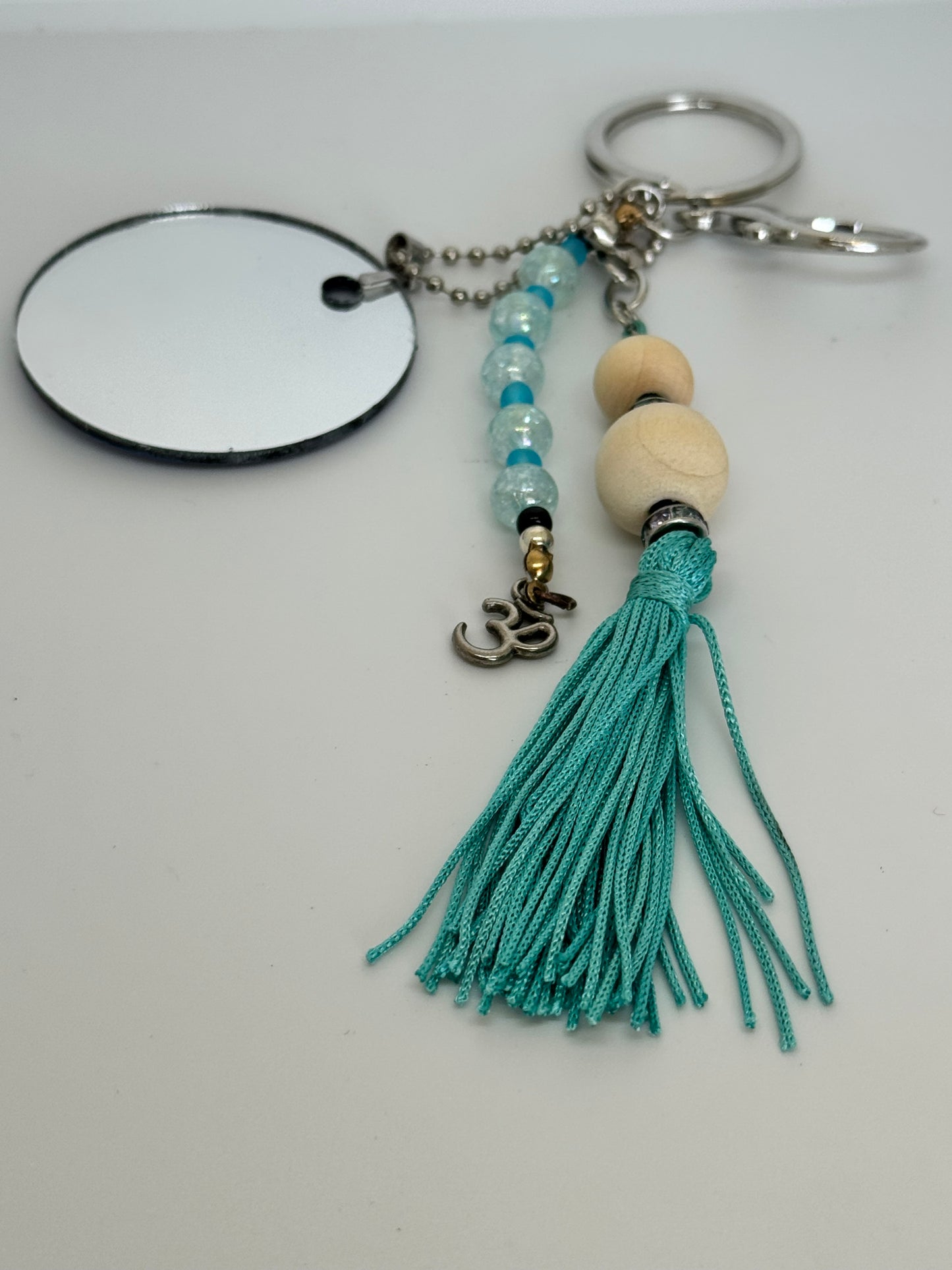 Chaveiro Olho Grego com Tassel Azul – Proteção e Estilo