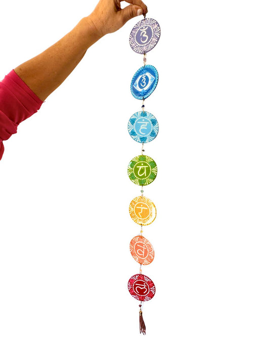 Móbile Decorativo 7 Chakras Resinados – Arte, Energia e Proteção